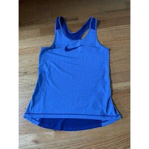 Nike Pro Womens Blue Scoop Neck Dri Fit Racerback Activewear Tank Top Medium